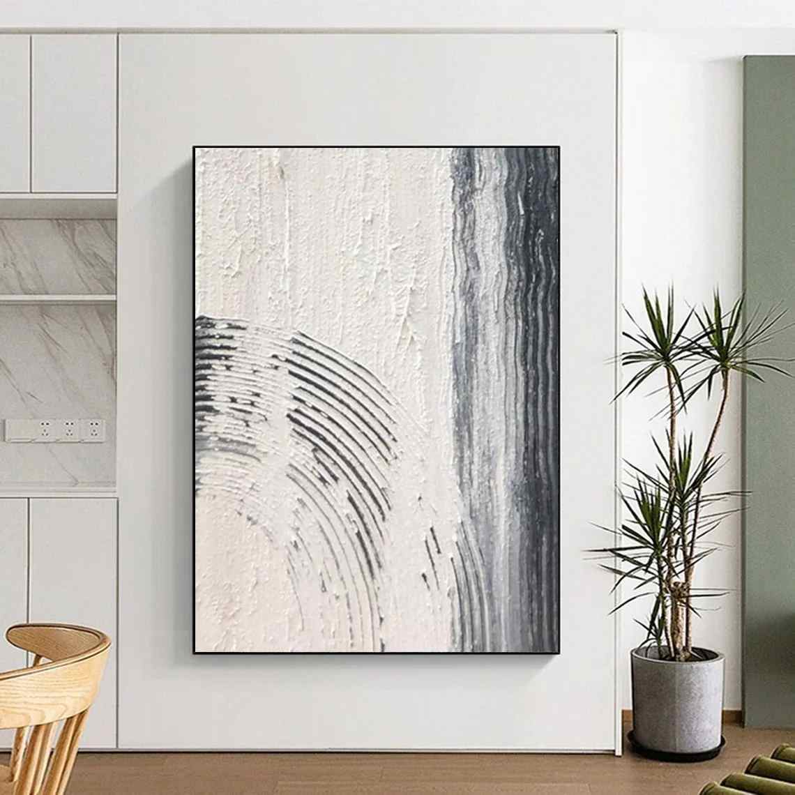 Garden_Black_Gray_White_Textured_Wall_Art_KCN12 wall art